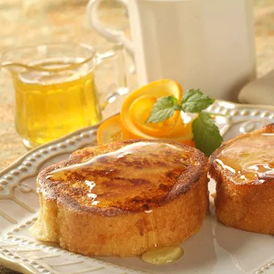 Cinnamon Breakfast Toast with Orange-Rum Syrup
