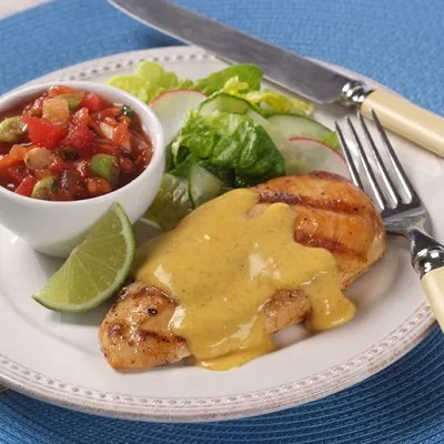 Grilled Chicken Breasts with Spicy Bolivian Sauce