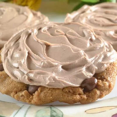 Super-Easy Mocha Iced Chocolate Chip Cookies