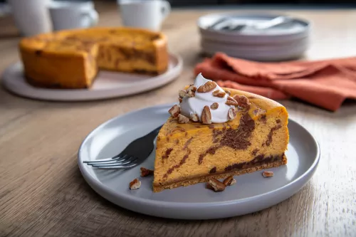 Marbled Pumpkin Cheesecake