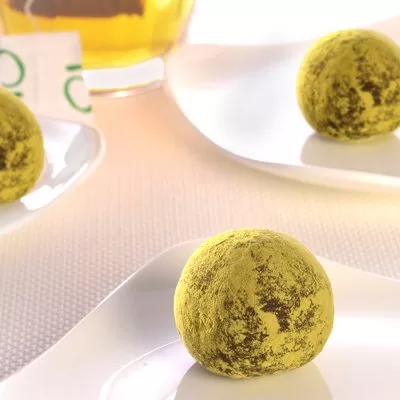 Dark Chocolate Green Tea Truffles