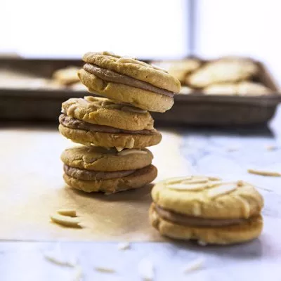 Almond Butter Cookie Sandwiches