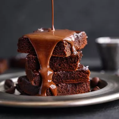 Glazed Semi-Sweet Chocolate Brownies