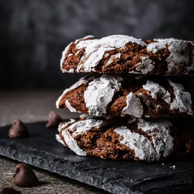 Chocolate Cinnamon Crinkle Cookies