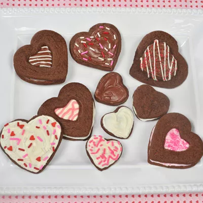 Just-for-You Chocolate Cookie Hearts