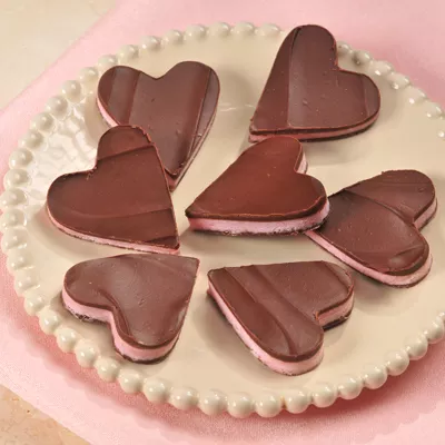 Chocolate-Mint Heart Fancies