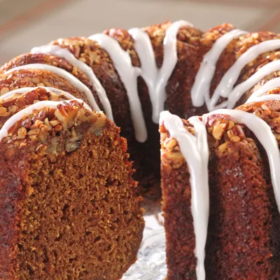 Pumpkin Orange Pecan Bundt Cake