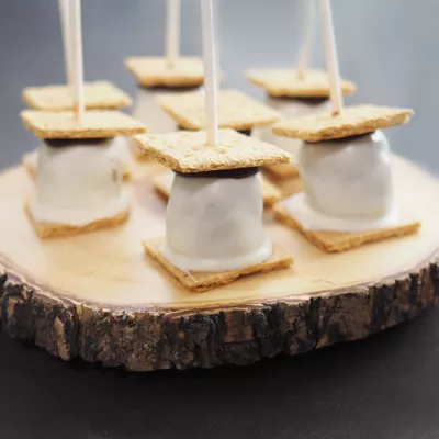 S'Mores Brownie Pops