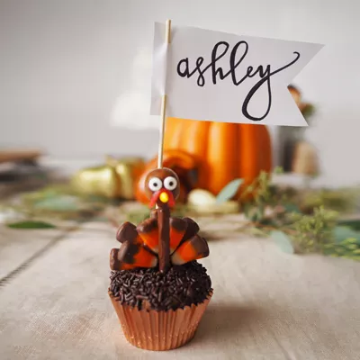 Turkey Brownie Place Cards
