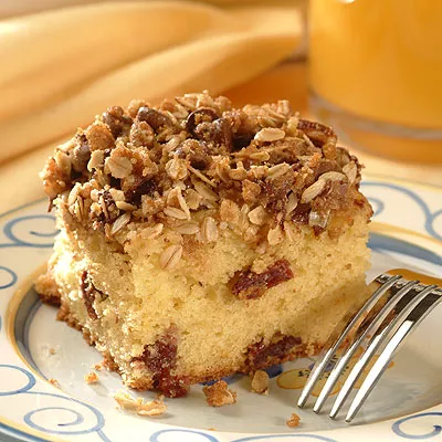 Chocolate Cherry Studded Streusel Cake