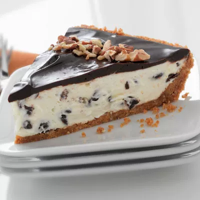 Chocolate Tuxedo Pie With Pecan Crust