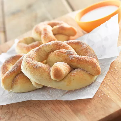 Soft Cinnamon and Sugar Pretzels