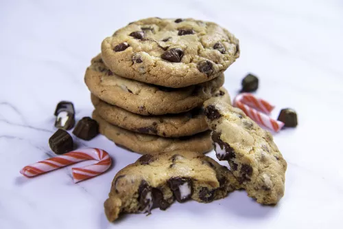 Mint Candy Stuffed Cookies