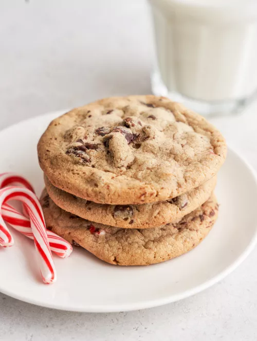 Fudge Filled Peppermint Chocolate Chip Cookies