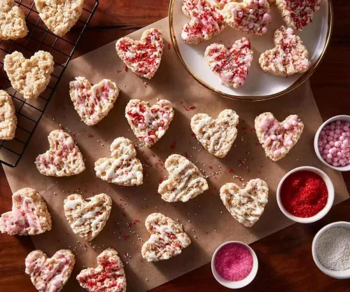 Heart Shaped Cereal Treats