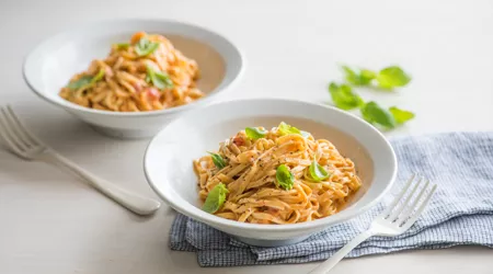 Linguine in Creamy Marinara Sauce