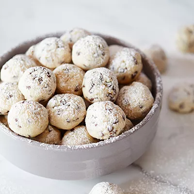 Mini Chip Snowball Cookies