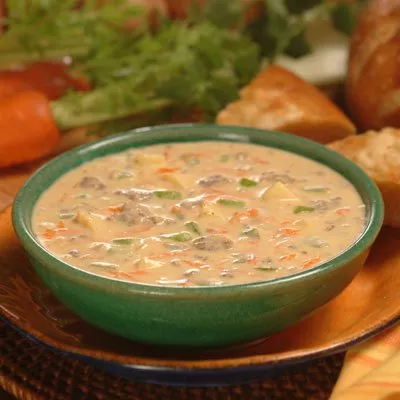 Sopa de Hamburguesa con Queso