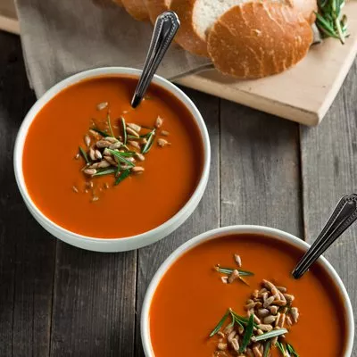 Creamy Roasted Red Pepper Soup