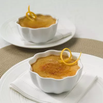 Dulce de Leche Estilo Crème Brûlee (Crema Quemada) con Azúcar Quemada Sabor Naranja
