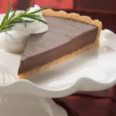Rosemary-Kissed Chocolate Satin Tart