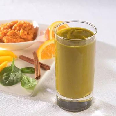 Green Pumpkin Smoothie with Mango
