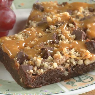 Fudgy Caramel Brownies