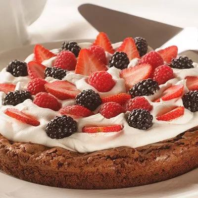 Summer Berry Brownie Torte