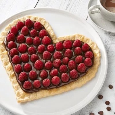 Raspberry Chocolate Heart Tart