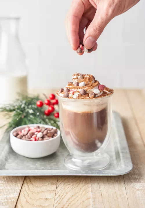 La menta del chocolate caliente