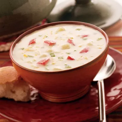 Sopa de Crema Con Papas y Queso