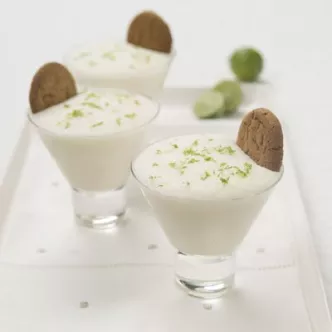 Key Lime Mousse with Gingersnap Cookies