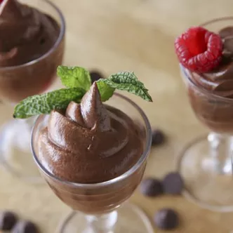 Dark Chocolate Raspberry Mousse Delights