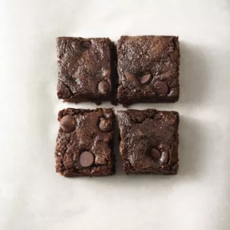 Whole-Wheat Dark Chocolate Zucchini Brownies