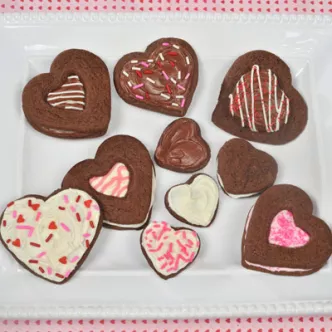 Just-for-You Chocolate Cookie Hearts