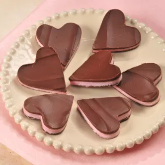 Chocolate-Mint Heart Fancies