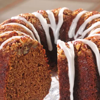 Pumpkin Orange Pecan Bundt Cake