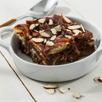 Dark Chocolate Amaretto Bread Pudding