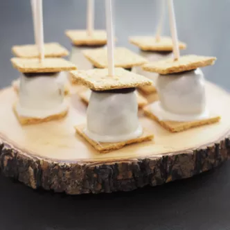 S'Mores Brownie Pops