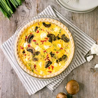 Baby Bella, Roasted Pepper & Feta Quiche