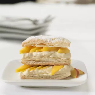 Mango Napoleon with Sweet Curry Cream