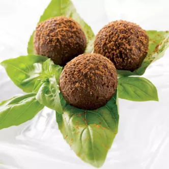 Dark Chocolate & Basil Truffles