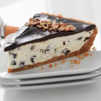 Chocolate Tuxedo Pie With Pecan Crust