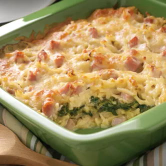 Ham & Swiss Hash Brown Bake