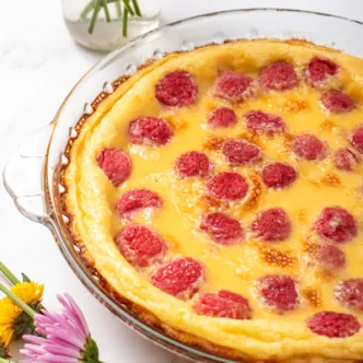 Lemon Raspberry Oven Pancake