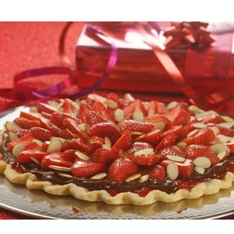 Cazuela de Tostada Francesa de Durazno y Almendras