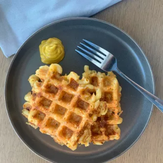 Macaroni & Cheese Waffles
