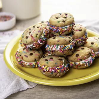 Chocolate Chip Sprinkle Sandwich Cookies