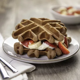 Chocolate Chip Waffle Breakfast Sandwiches