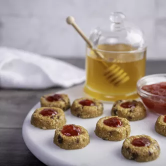 No Bake Chocolate Chip Thumbprint Cookies